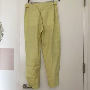 Vince Yellow Trousers Lightweight Cotton Blend